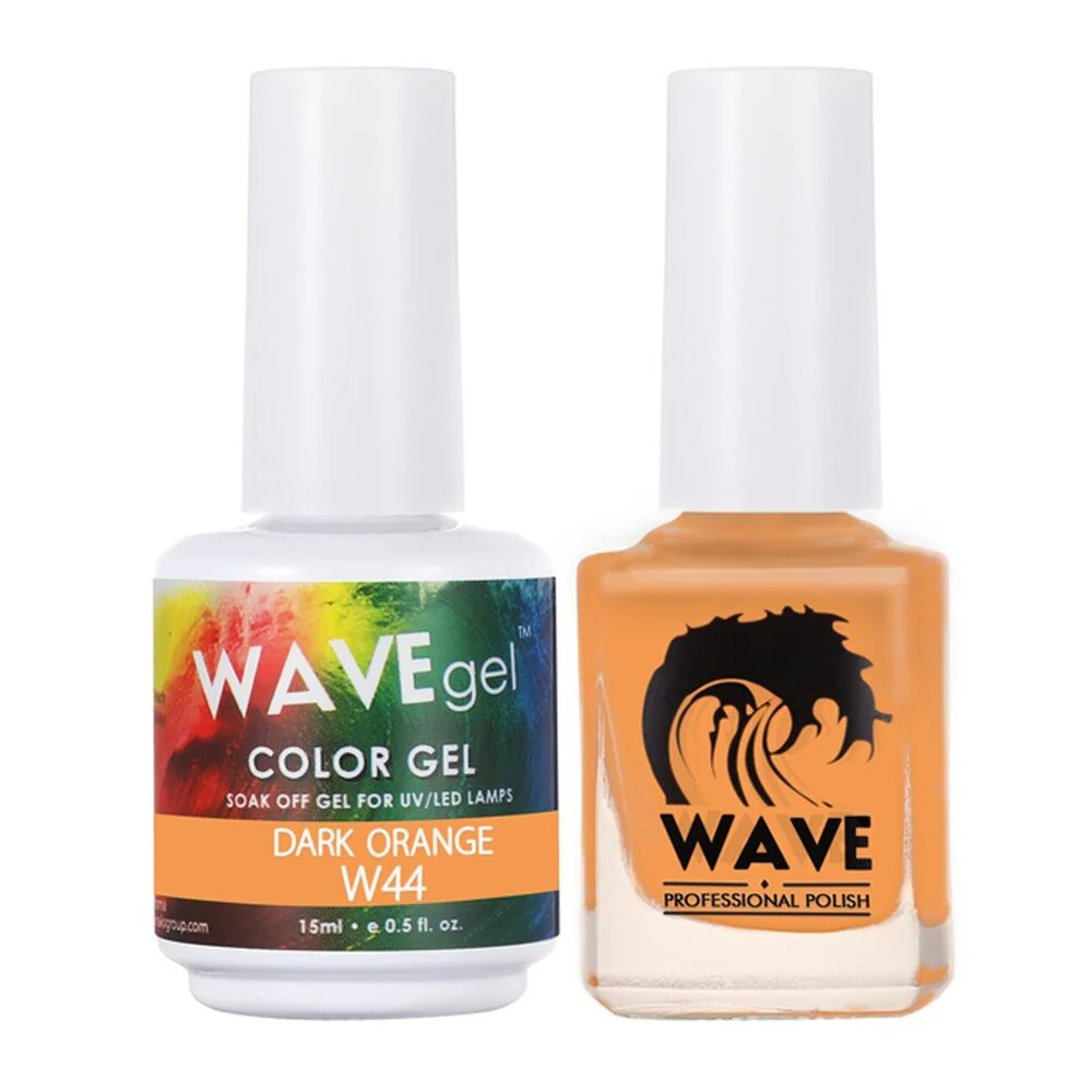 Wave Simplicity 2-In-1 Matching Duo Set / 1 Gel Polish 0.6 oz. + 1 Lacquer 0.5 oz. / #044 Dark Orange - 22698 - Image 2