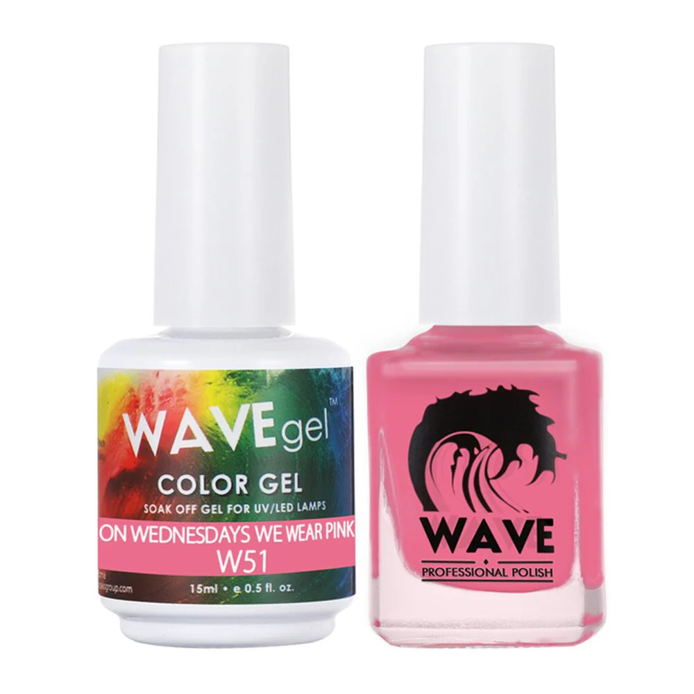 Wave Simplicity 2-In-1 Matching Duo Set / 1 Gel Polish 0.6 oz. + 1 Lacquer 0.5 oz. / #051 On Wednesdays We Wear Pink - 22698 - Image 2
