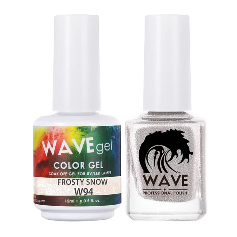 Wave Simplicity 2-In-1 Matching Duo Set / 1 Gel Polish 0.6 oz. + 1 Lacquer 0.5 oz. / #094 Frosty Snow - 22698 - Image 2
