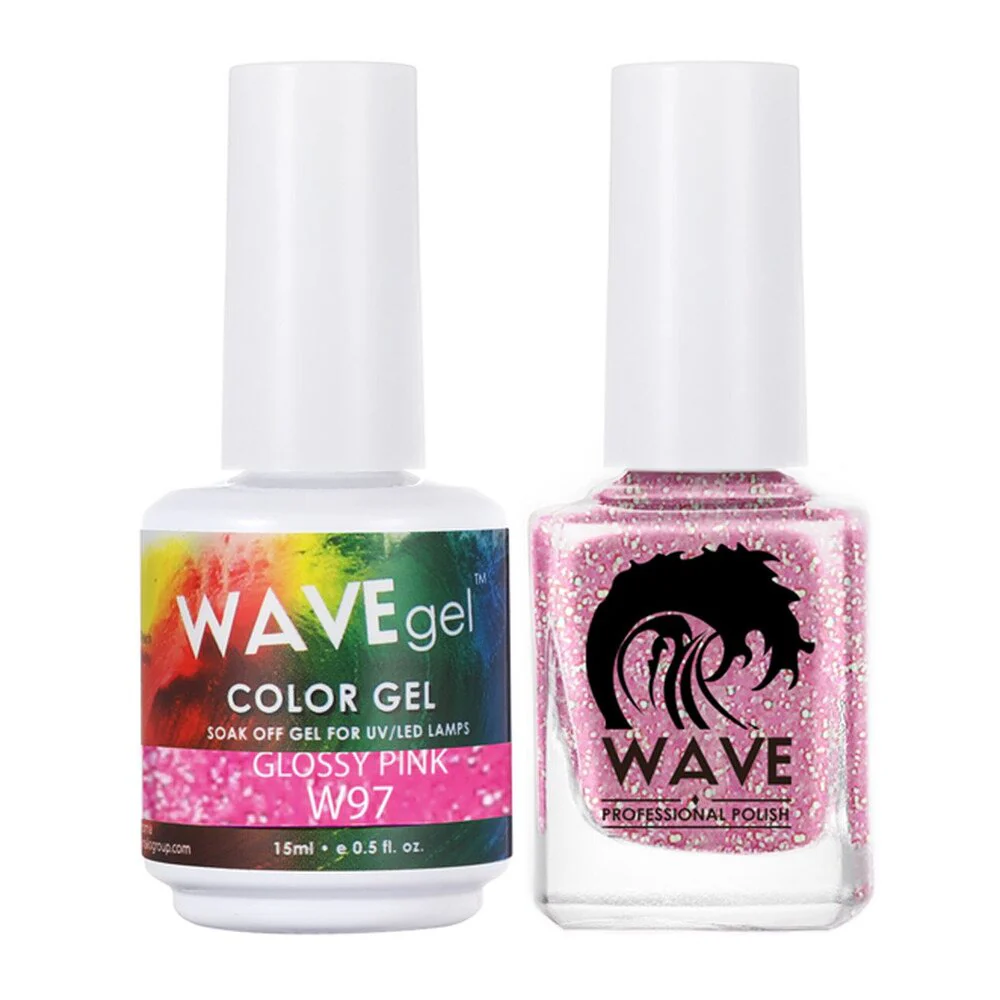 Wave Simplicity 2-In-1 Matching Duo Set / 1 Gel Polish 0.6 oz. + 1 Lacquer 0.5 oz. / #097 Glossy Pink - 22698 - Image 2
