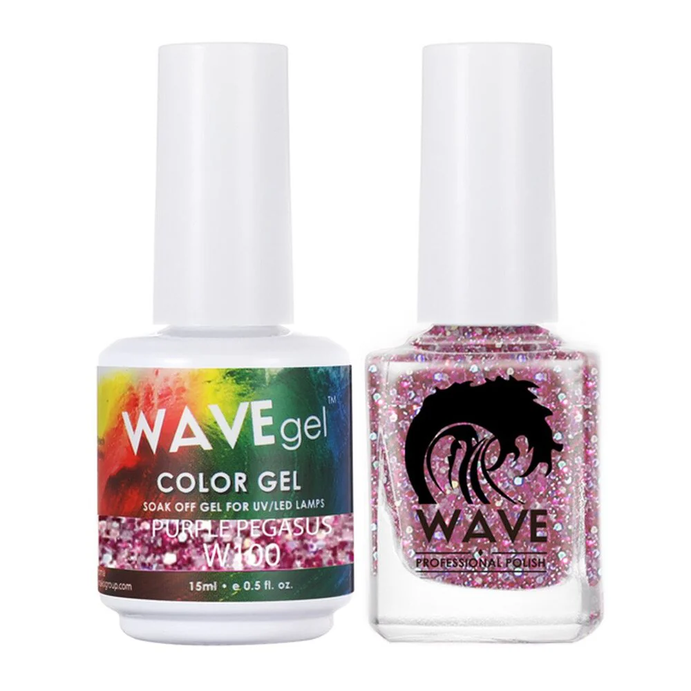 Wave Simplicity 2-In-1 Matching Duo Set / 1 Gel Polish 0.6 oz. + 1 Lacquer 0.5 oz. / #100 Purple Pegasus - 22698 - Image 2