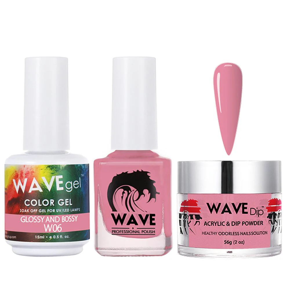 Wave Simplicity 3-In-1 Matching Combo Set / 1 Gel Polish 0.6 oz. + 1 Lacquer 0.5 oz. + 1 Dip Powder 2 oz. / #006 Glossy And Bossy - 22700 - Image 2