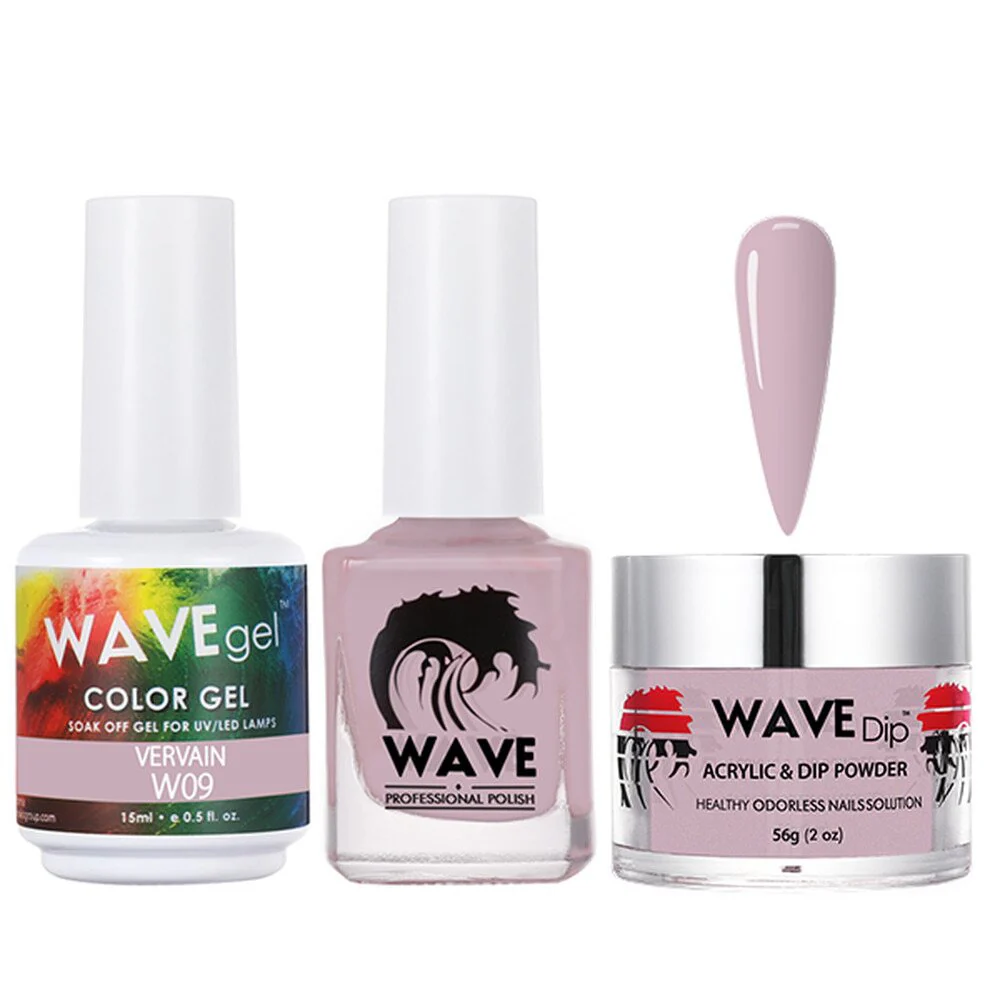 Wave Simplicity 3-In-1 Matching Combo Set / 1 Gel Polish 0.6 oz. + 1 Lacquer 0.5 oz. + 1 Dip Powder 2 oz. / #009 Vervain - 22700 - Image 2