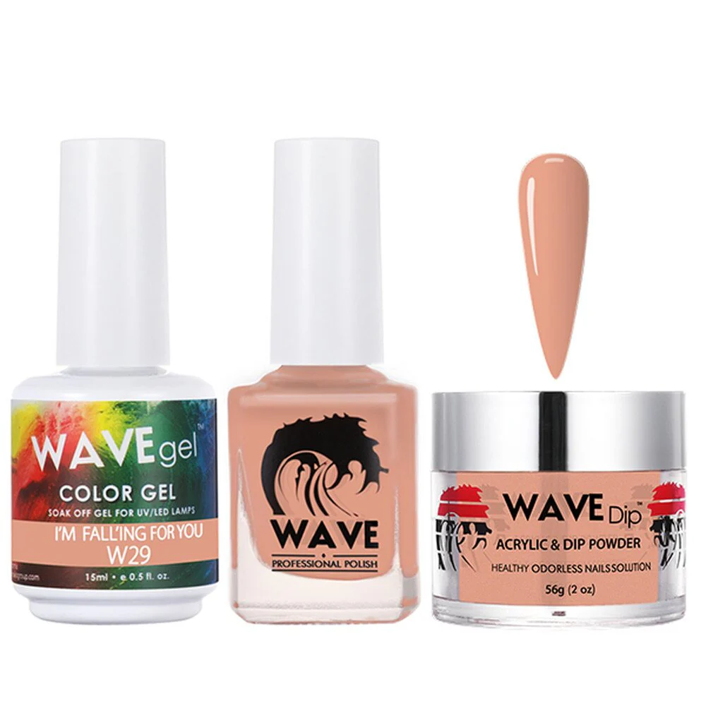 Wave Simplicity 3-In-1 Matching Combo Set / 1 Gel Polish 0.6 oz. + 1 Lacquer 0.5 oz. + 1 Dip Powder 2 oz. / #029 I'm Fall'Ing For You - 22700 - Image 2