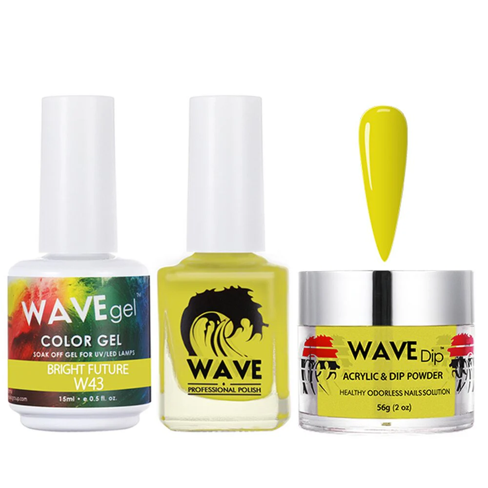 Wave Simplicity 3-In-1 Matching Combo Set / 1 Gel Polish 0.6 oz. + 1 Lacquer 0.5 oz. + 1 Dip Powder 2 oz. / #043 Bright Future - 22700 - Image 2