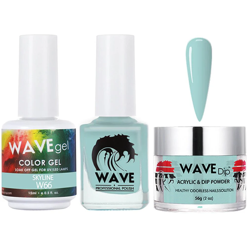 Wave Simplicity 3-In-1 Matching Combo Set / 1 Gel Polish 0.6 oz. + 1 Lacquer 0.5 oz. + 1 Dip Powder 2 oz. / #066 Skyline - 22700 - Image 2