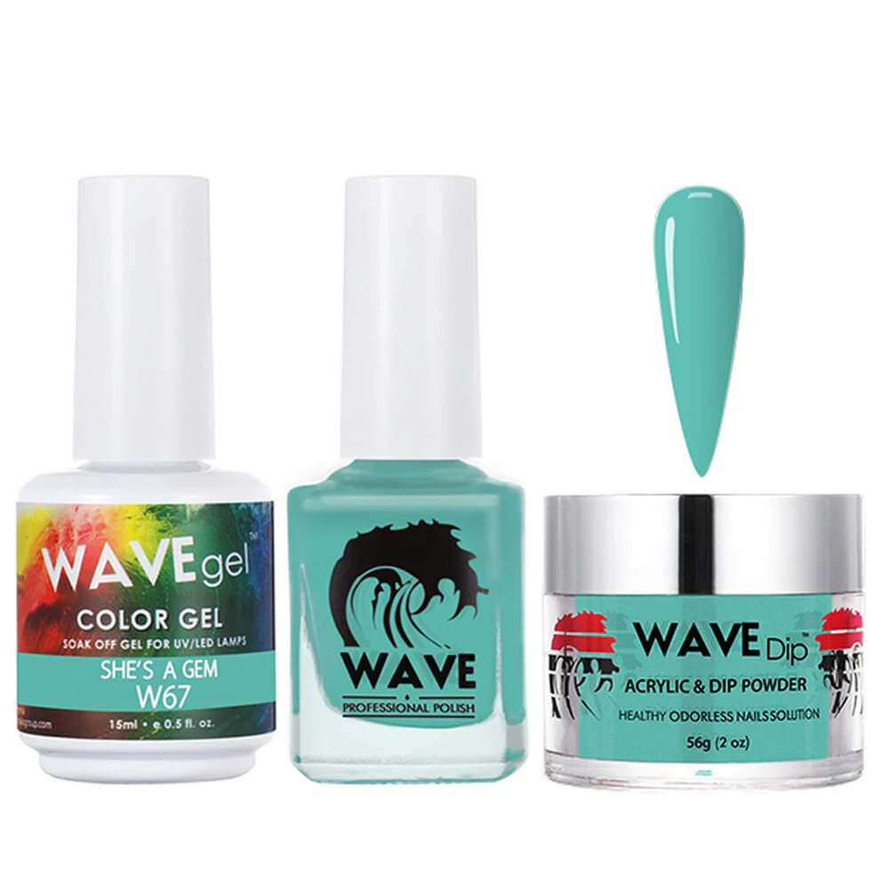 Wave Simplicity 3-In-1 Matching Combo Set / 1 Gel Polish 0.6 oz. + 1 Lacquer 0.5 oz. + 1 Dip Powder 2 oz. / #067 She's A Gem - 22700 - Image 2