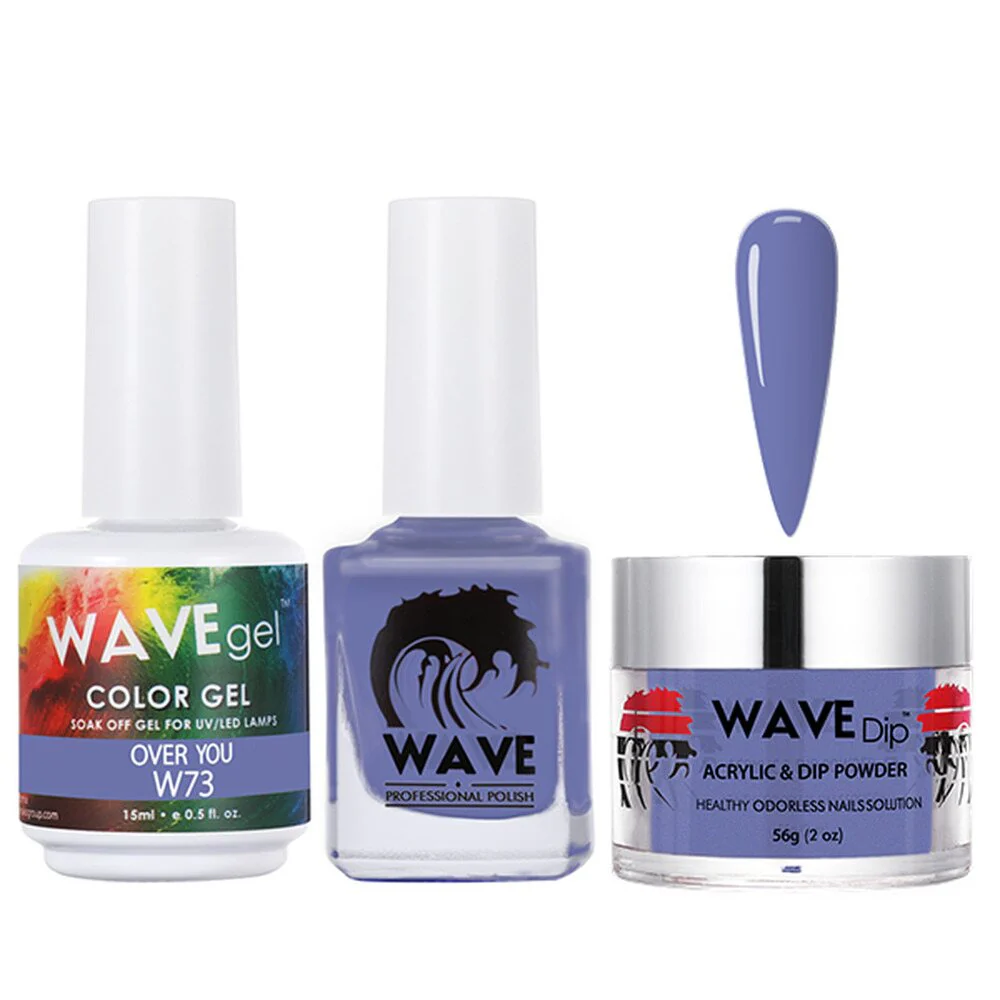 Wave Simplicity 3-In-1 Matching Combo Set / 1 Gel Polish 0.6 oz. + 1 Lacquer 0.5 oz. + 1 Dip Powder 2 oz. / #073 Over You - 22700 - Image 2
