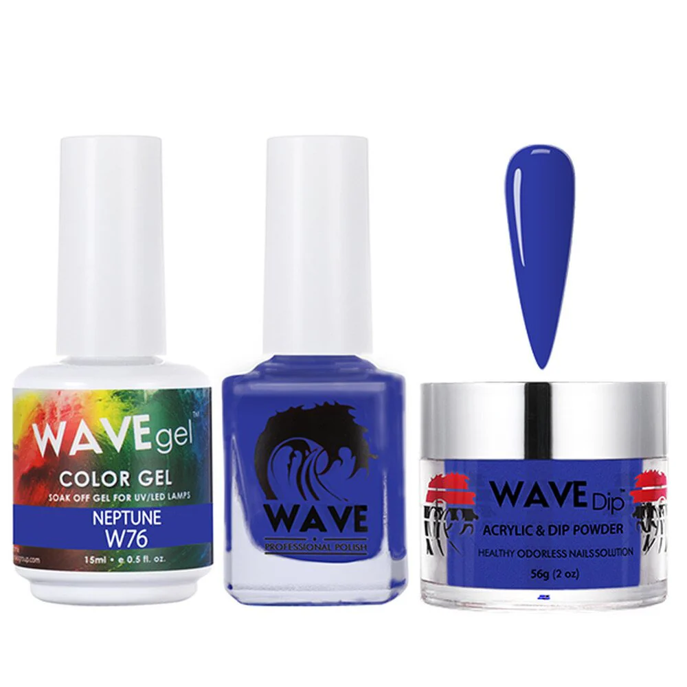 Wave Simplicity 3-In-1 Matching Combo Set / 1 Gel Polish 0.6 oz. + 1 Lacquer 0.5 oz. + 1 Dip Powder 2 oz. / #076 Neptune - 22700 - Image 2
