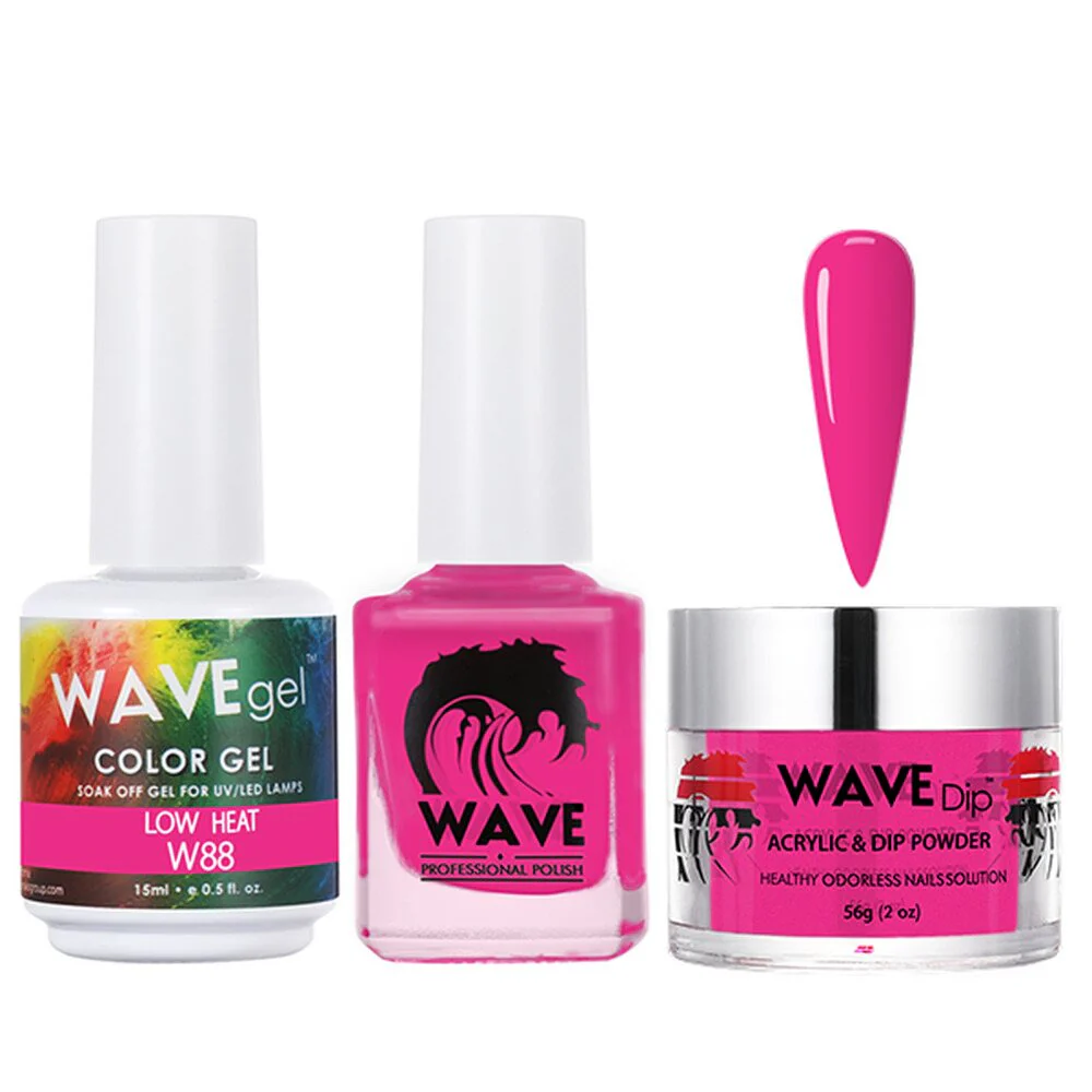 Wave Simplicity 3-In-1 Matching Combo Set / 1 Gel Polish 0.6 oz. + 1 Lacquer 0.5 oz. + 1 Dip Powder 2 oz. / #088 Low Heat - 22700 - Image 2