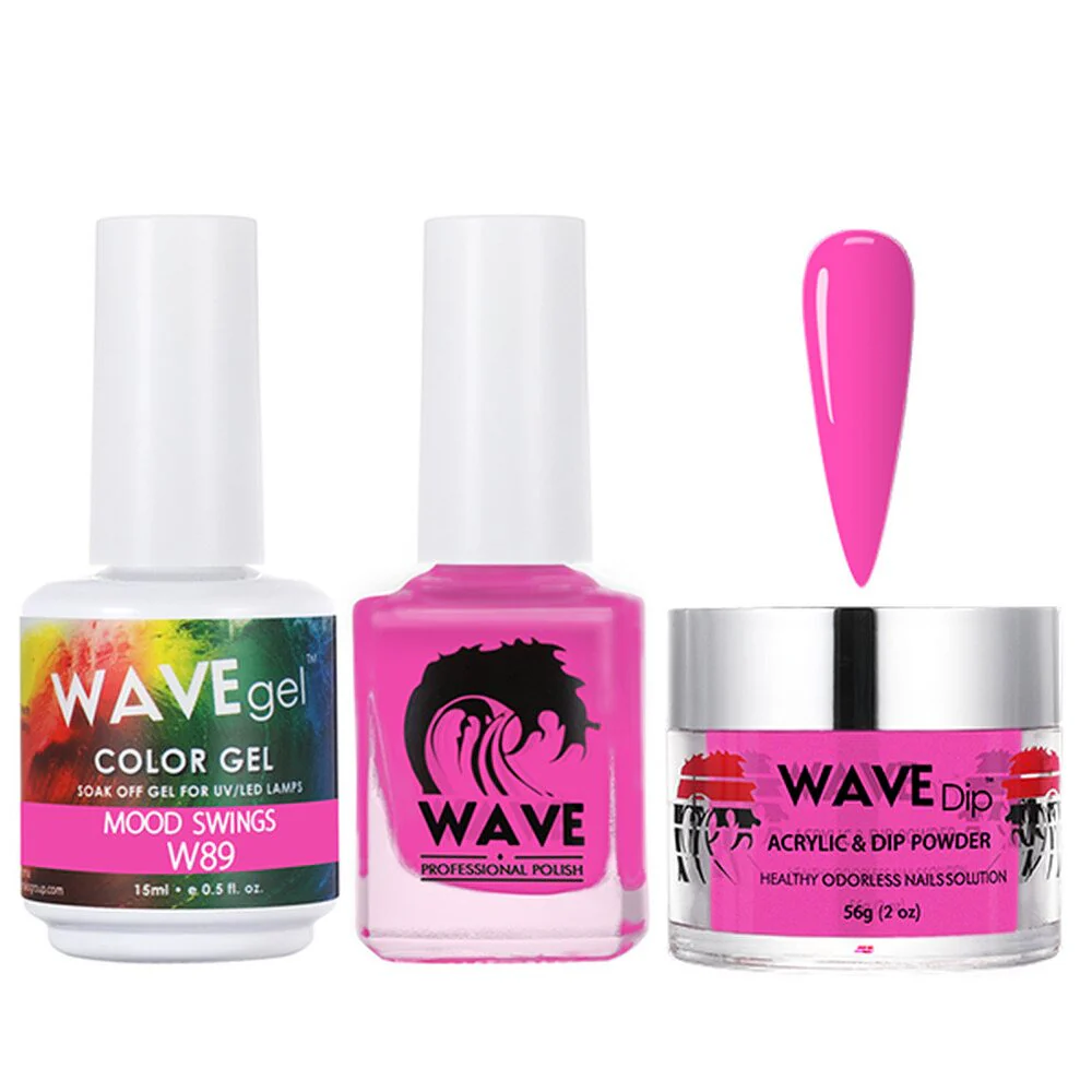 Wave Simplicity 3-In-1 Matching Combo Set / 1 Gel Polish 0.6 oz. + 1 Lacquer 0.5 oz. + 1 Dip Powder 2 oz. / #089 Mood Swings - 22700 - Image 2