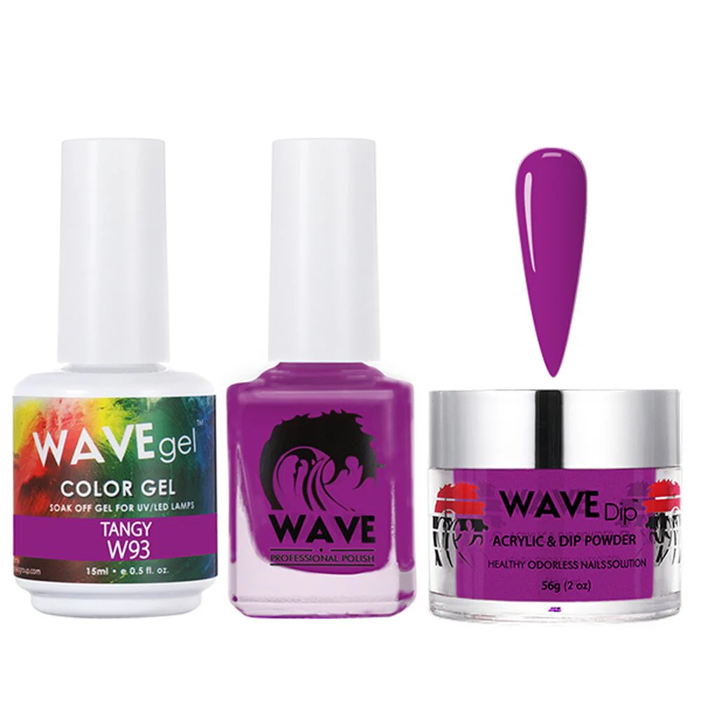 Wave Simplicity 3-In-1 Matching Combo Set / 1 Gel Polish 0.6 oz. + 1 Lacquer 0.5 oz. + 1 Dip Powder 2 oz. / #093 Tangy - 22700