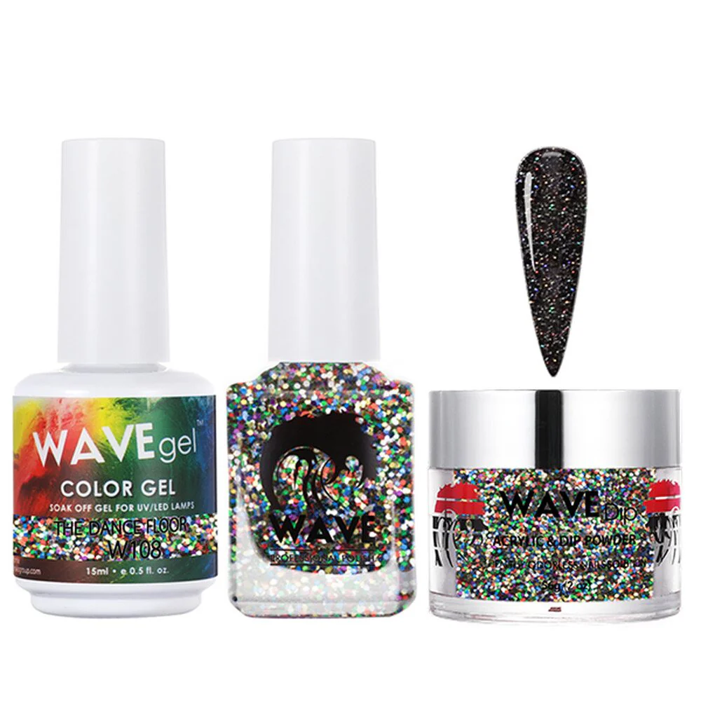 Wave Simplicity 3-In-1 Matching Combo Set / 1 Gel Polish 0.6 oz. + 1 Lacquer 0.5 oz. + 1 Dip Powder 2 oz. / #108 The Dance Floor - 22700 - Image 2