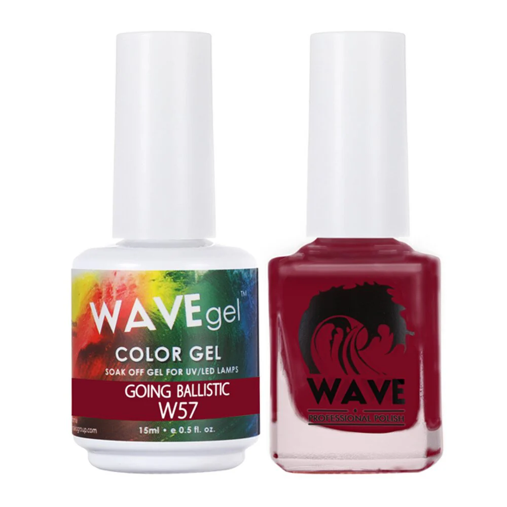 Wave Simplicity Collection 2-In-1 Matching Duo Set / 1 Gel Polish 0.5 oz. + 1 Lacquer 0.5 oz. / #P057 Going Ballistic