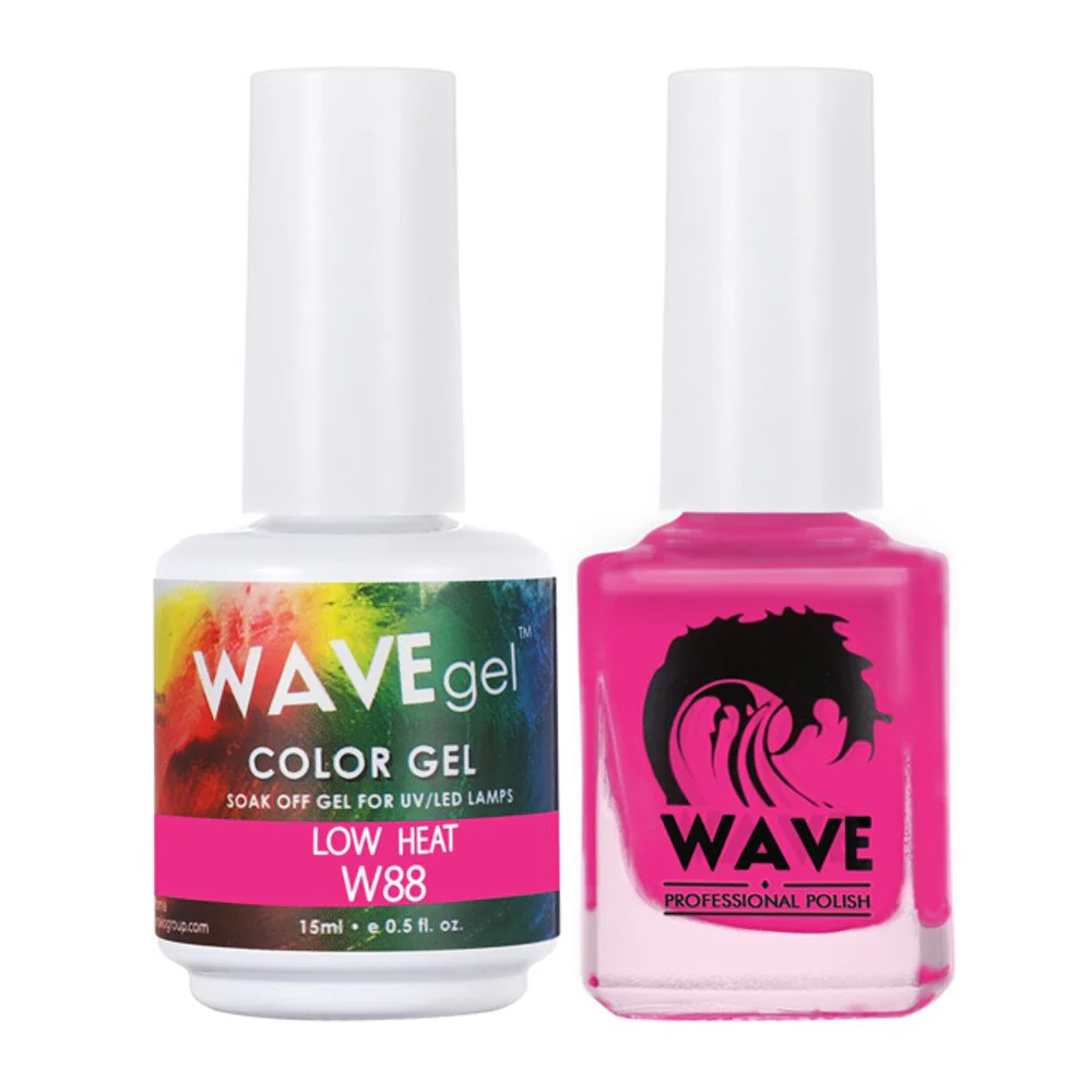 Wave Simplicity Collection 2-In-1 Matching Duo Set / 1 Gel Polish 0.5 oz. + 1 Lacquer 0.5 oz. / #P088 Low Heat