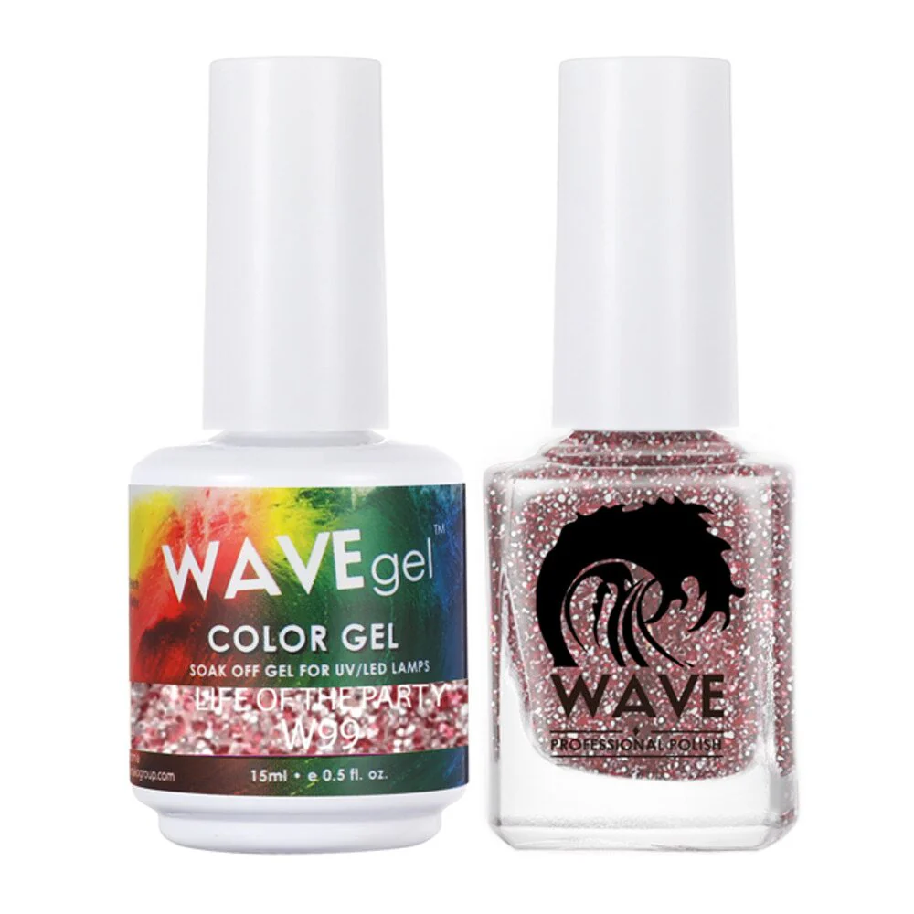 Wave Simplicity Collection 2-In-1 Matching Duo Set / 1 Gel Polish 0.5 oz. + 1 Lacquer 0.5 oz. / #P099 Life of the Party