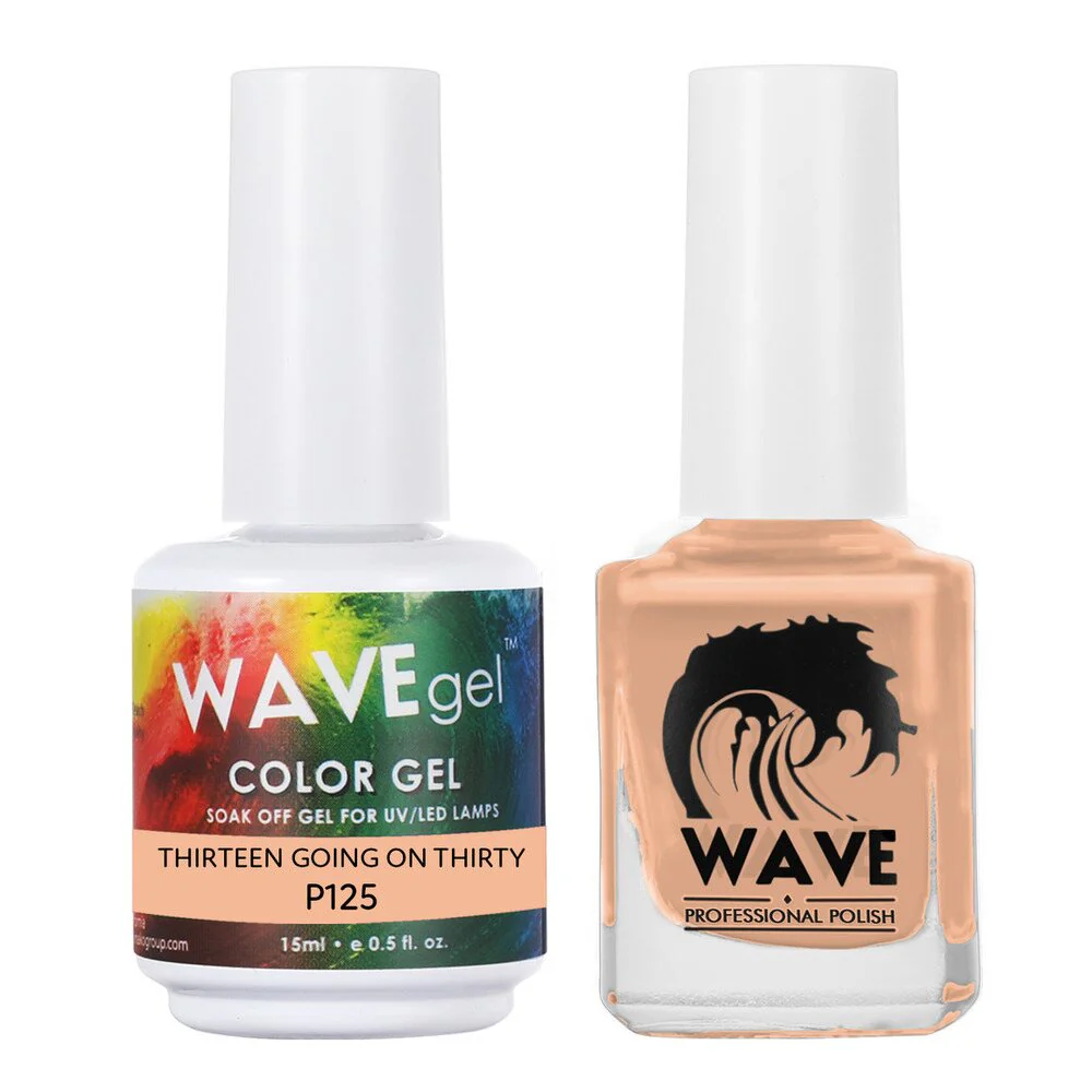 Wave Simplicity Collection 2-In-1 Matching Duo Set / 1 Gel Polish 0.5 oz. + 1 Lacquer 0.5 oz. / #P125 Thirteen Going On Thirty