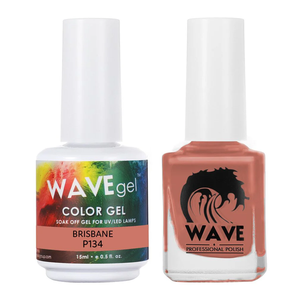 Wave Simplicity Collection 2-In-1 Matching Duo Set / 1 Gel Polish 0.5 oz. + 1 Lacquer 0.5 oz. / #P134 Brisbane