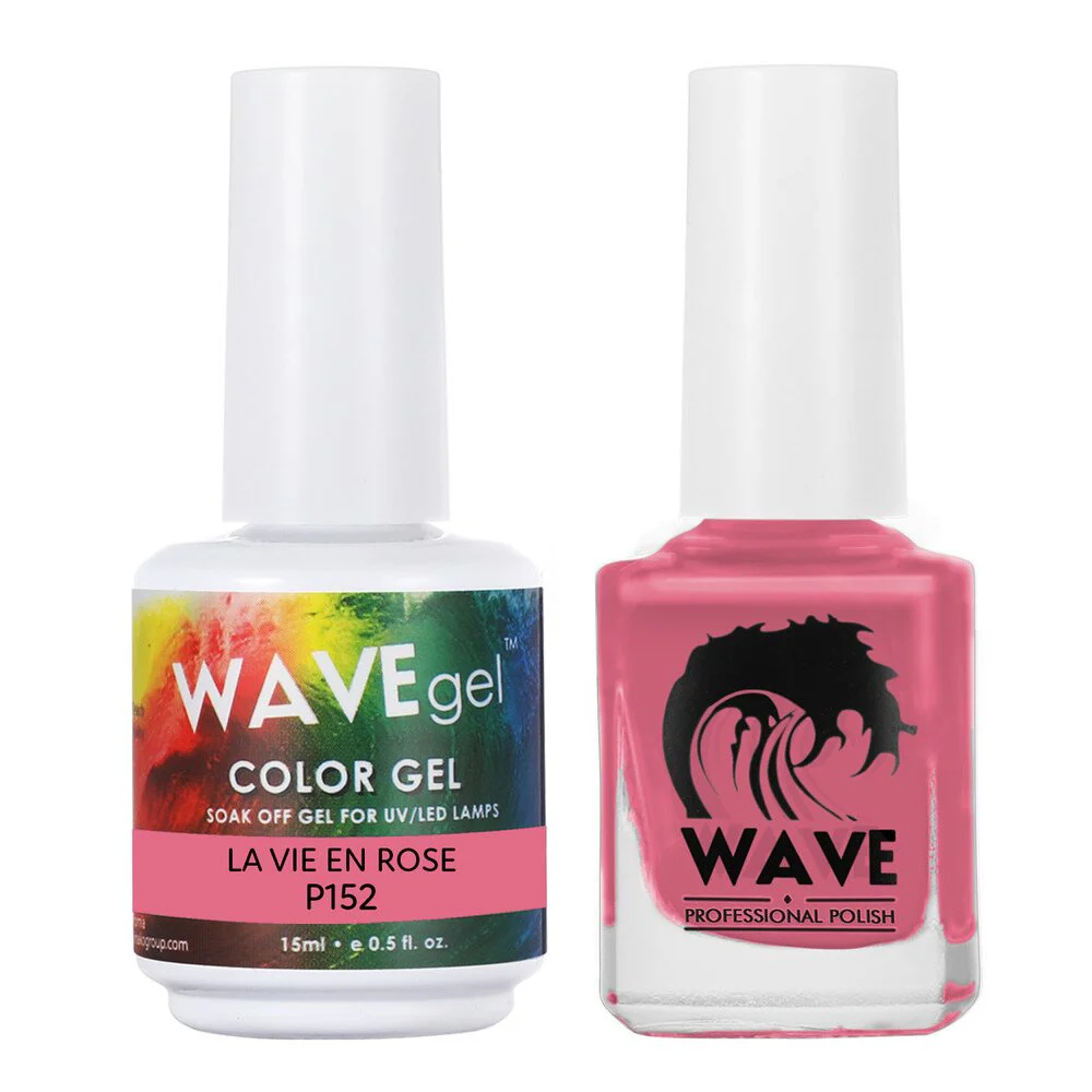 Wave Simplicity Collection 2-In-1 Matching Duo Set / 1 Gel Polish 0.5 oz. + 1 Lacquer 0.5 oz. / #P152 La Vie En Rose