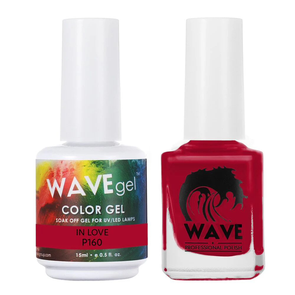 Wave Simplicity Collection 2-In-1 Matching Duo Set / 1 Gel Polish 0.5 oz. + 1 Lacquer 0.5 oz. / #P160 In Love