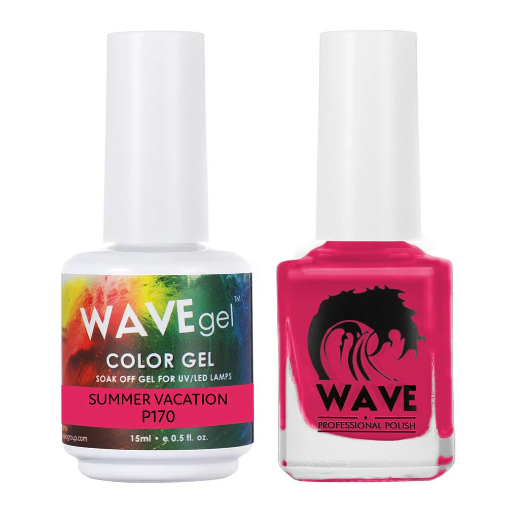 Wave Simplicity Collection 2-In-1 Matching Duo Set / 1 Gel Polish 0.5 oz. + 1 Lacquer 0.5 oz. / #P170 Summer Vacation