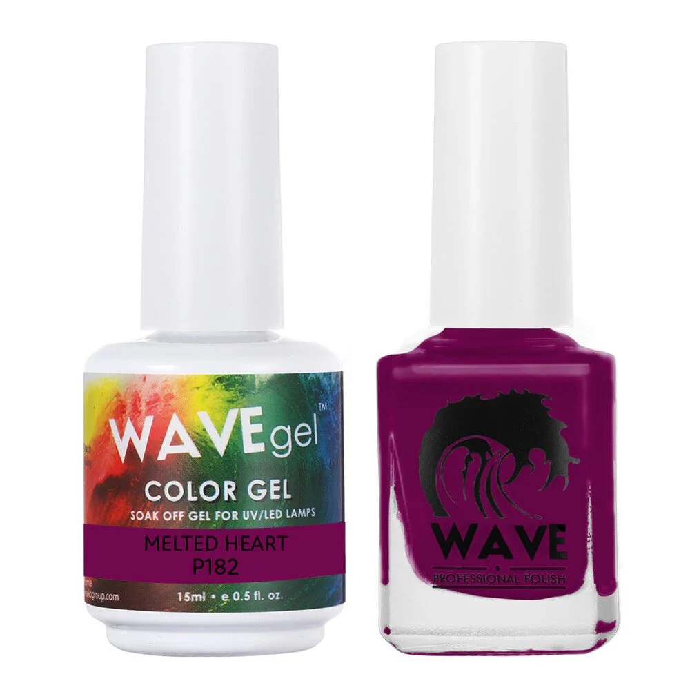 Wave Simplicity Collection 2-In-1 Matching Duo Set / 1 Gel Polish 0.5 oz. + 1 Lacquer 0.5 oz. / #P182 Melted Heart