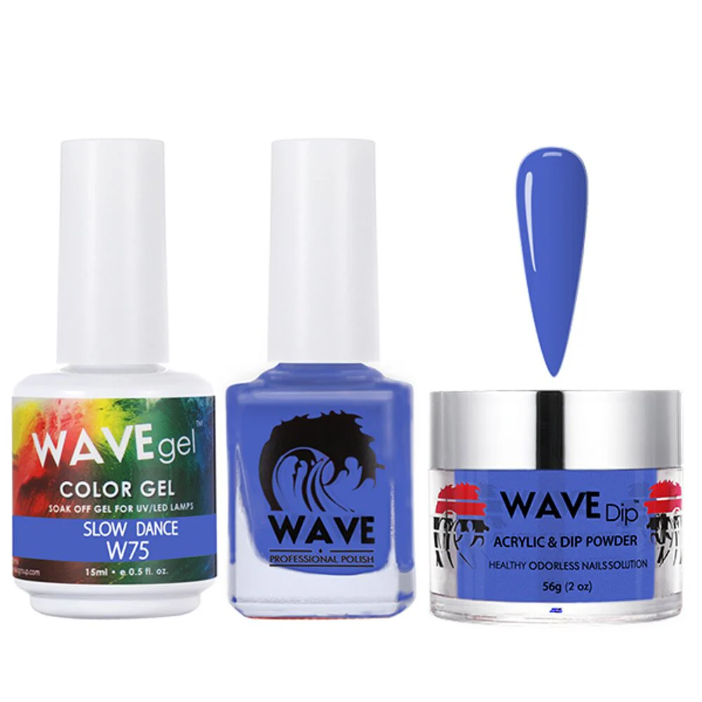 Wave Simplicity Collection 3-In-1 Matching Combo Set / 1 Gel Polish 0.5 oz. + 1 Lacquer 0.5 oz. + 1 Dip Powder 2 oz. / #P075 Slow Dance
