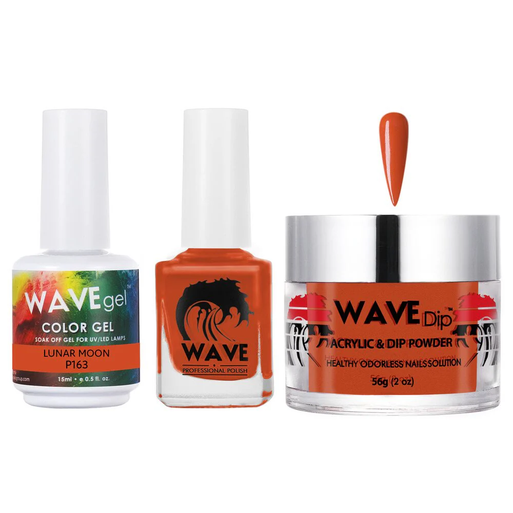 Wave Simplicity Collection 3-In-1 Matching Combo Set / 1 Gel Polish 0.5 oz. + 1 Lacquer 0.5 oz. + 1 Dip Powder 2 oz. / #P163 Lunar Moon