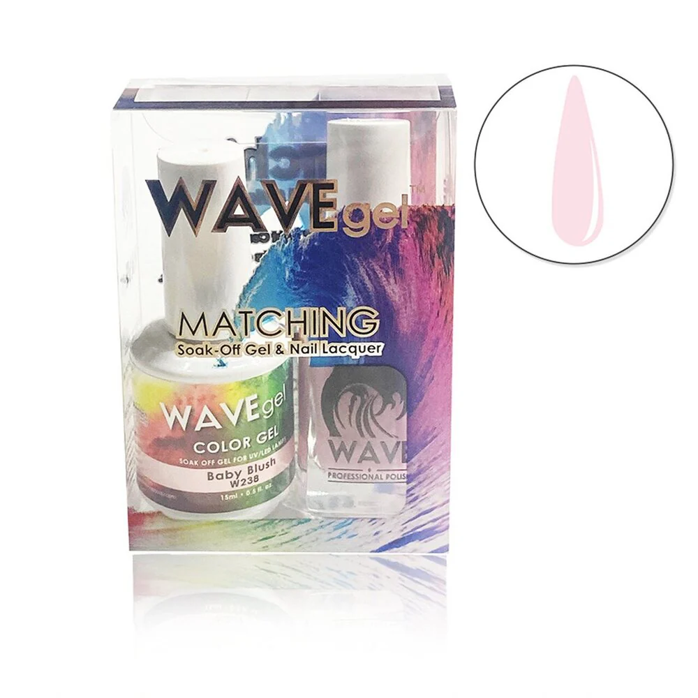 WaveGel Low Key Collection 2-In-1 Matching Duo Set / 1 Gel Polish 0.5 oz. + 1 Lacquer 0.5 oz. / W238 Baby Blush