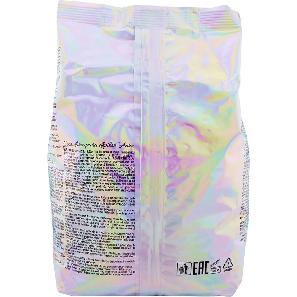 Aura Rosin Free Hard Wax - Made in Italy / 8.8 Lbs. Total = 2.2 lbs. - 35.27 oz. - 1 kg. Each X 4 Bags by Waxness - Image 3