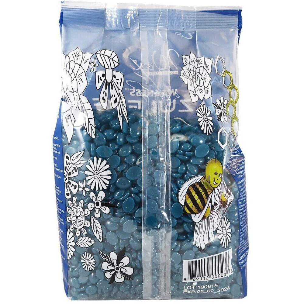 Waxness Azulene Film Hard Wax Beads - Made in Italy / 2.2 lbs. - 35.27 oz. - 1 kg. Each X 4 Bags = 8.8 Lbs - Image 4