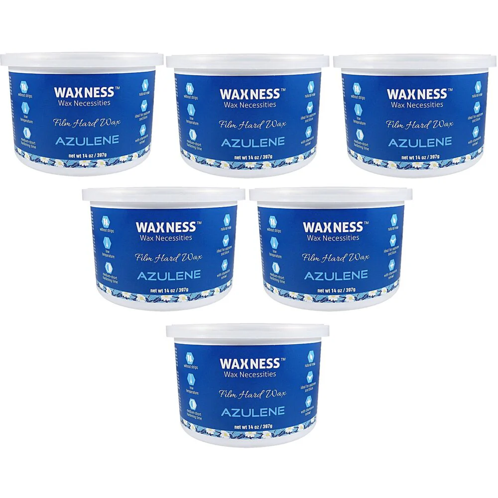 Waxness Azulene Film Hard Wax Tin - Made in Italy / 14 oz. - 397 grams X 6 Cans