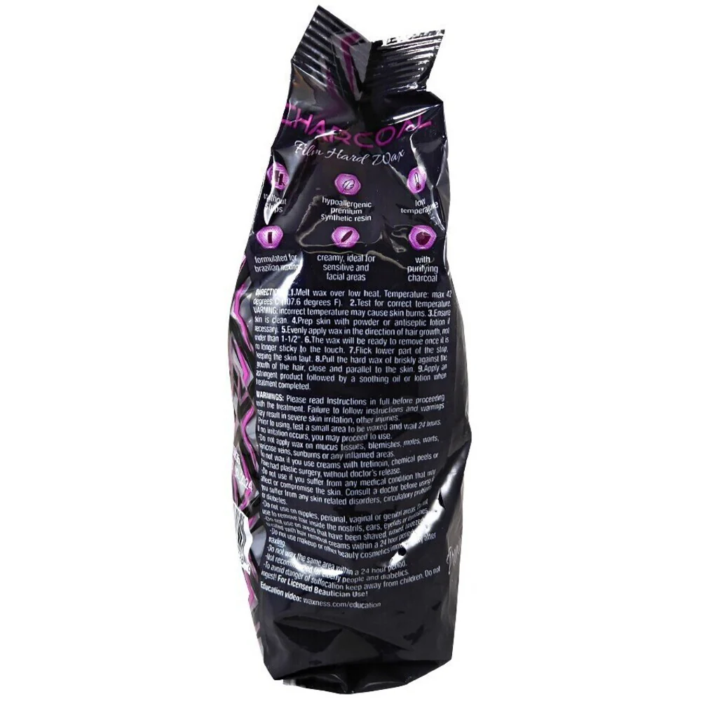 Waxness Charcoal Premium Luxury Hard Wax - Made in Italy / 1.1 lbs. - 17.6 oz. - 500 grams Each X 6 Bags = 6.6 Lbs - Image 2