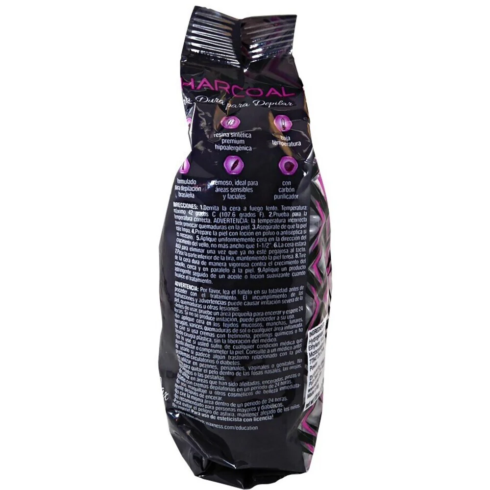 Waxness Charcoal Premium Luxury Hard Wax - Made in Italy / 1.1 lbs. - 17.6 oz. - 500 grams Each X 6 Bags = 6.6 Lbs - Image 3