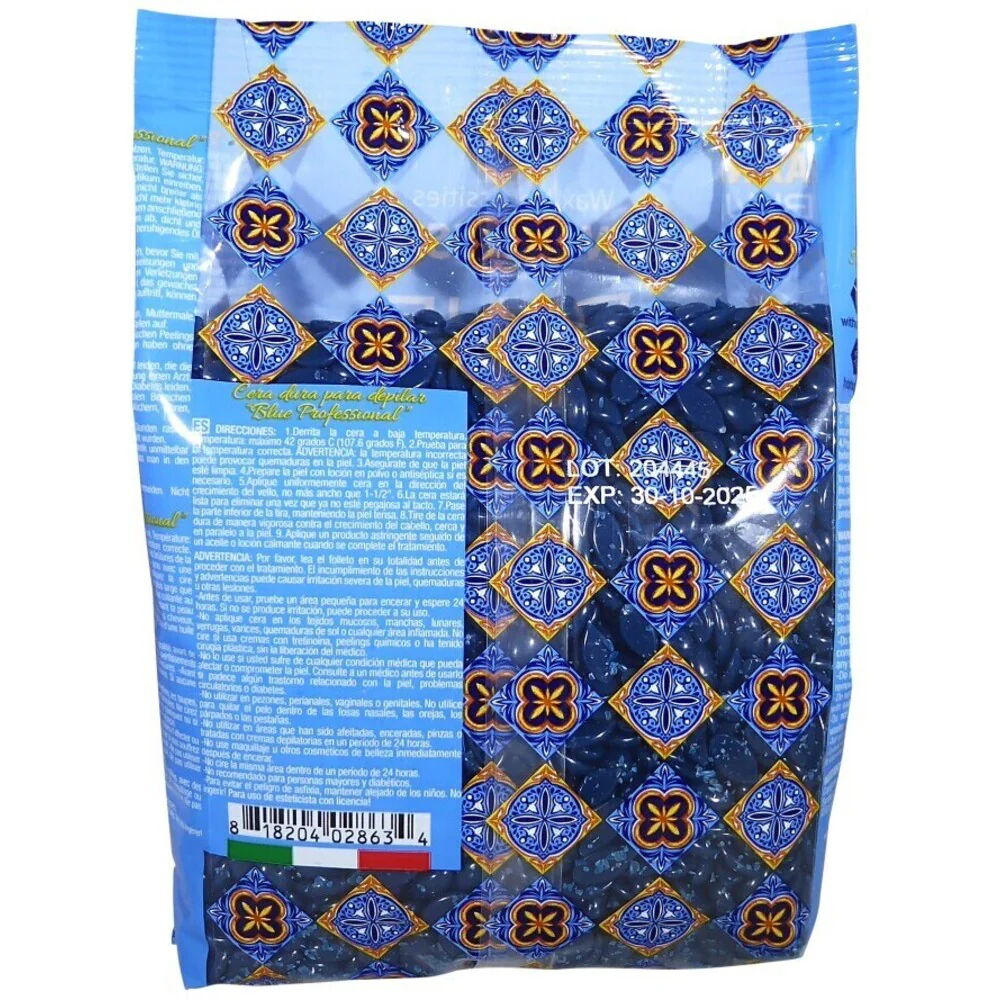 Waxness Hard Wax Beads Blue Professional Original - Made in Italy / 1.1 lbs. - 17.6 oz. - 500 grams Each X 6 Bags = 6.6 Lbs - Image 2