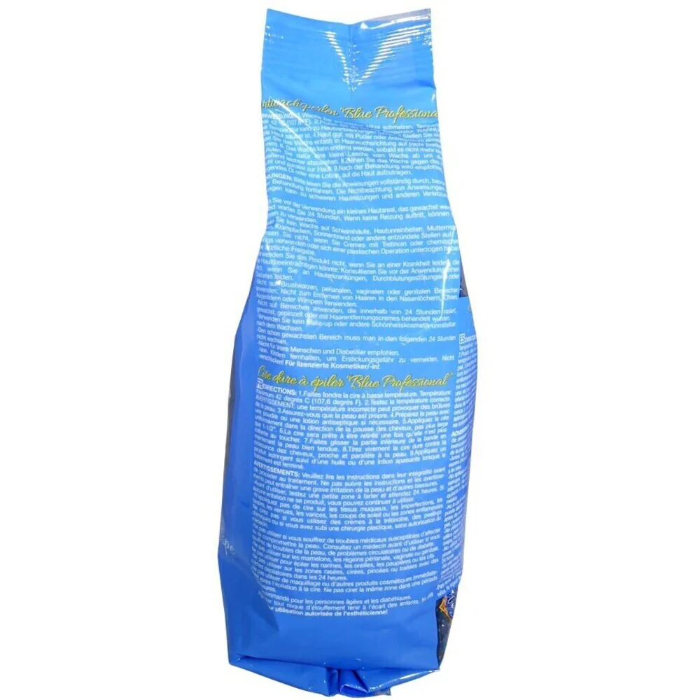 Waxness Hard Wax Beads Blue Professional Original - Made in Italy / 2.2 lbs. - 35.27 oz. - 1 kg. Each X 4 Bags = 8.8 Lbs - Image 4