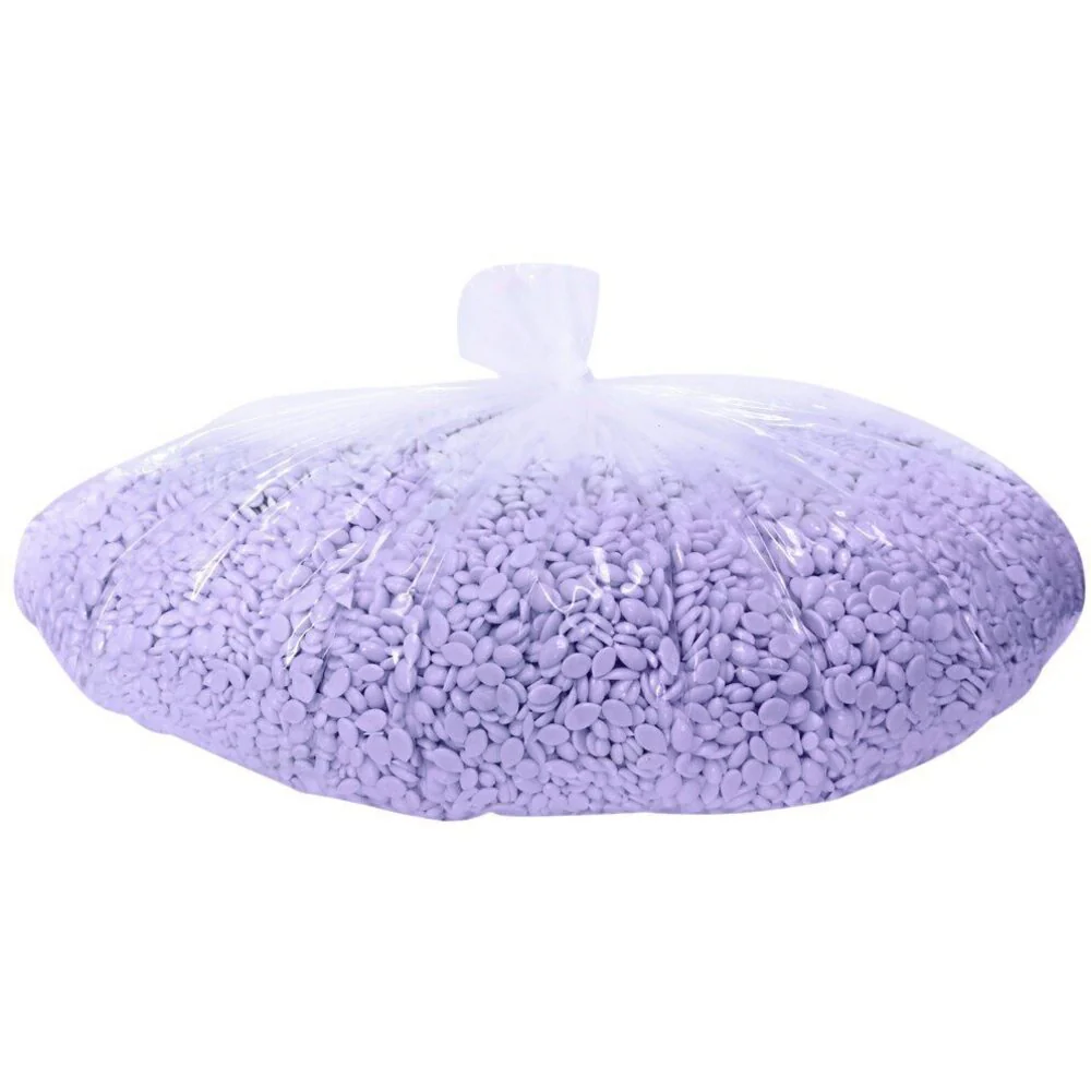 Waxness Polymer Blend Premium Luxury Face Hard Wax Beads with Lavender Oil - Made in Italy / Bulk 20 lbs. - 9.07 kg.