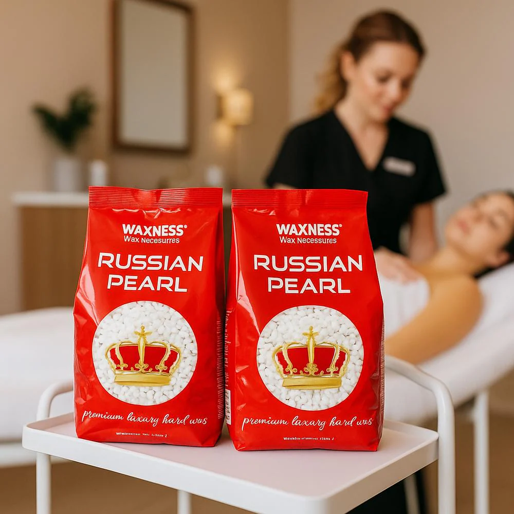 Polymer Blend Premium Luxury Russian Pearl Hard Wax Beads - Made in Italy / 8.8 Lbs. (2 Bags - 4.4 lbs. - 70.5 oz. - 2,000 grams Each) by Waxness