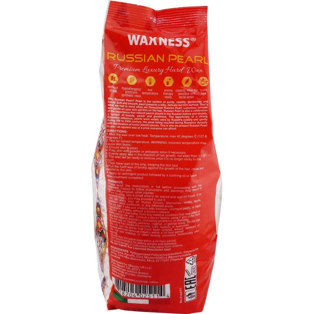Polymer Blend Premium Luxury Russian Pearl Hard Wax Beads - Made in Italy / 8.8 Lbs. (2 Bags - 4.4 lbs. - 70.5 oz. - 2,000 grams Each) by Waxness - Image 5