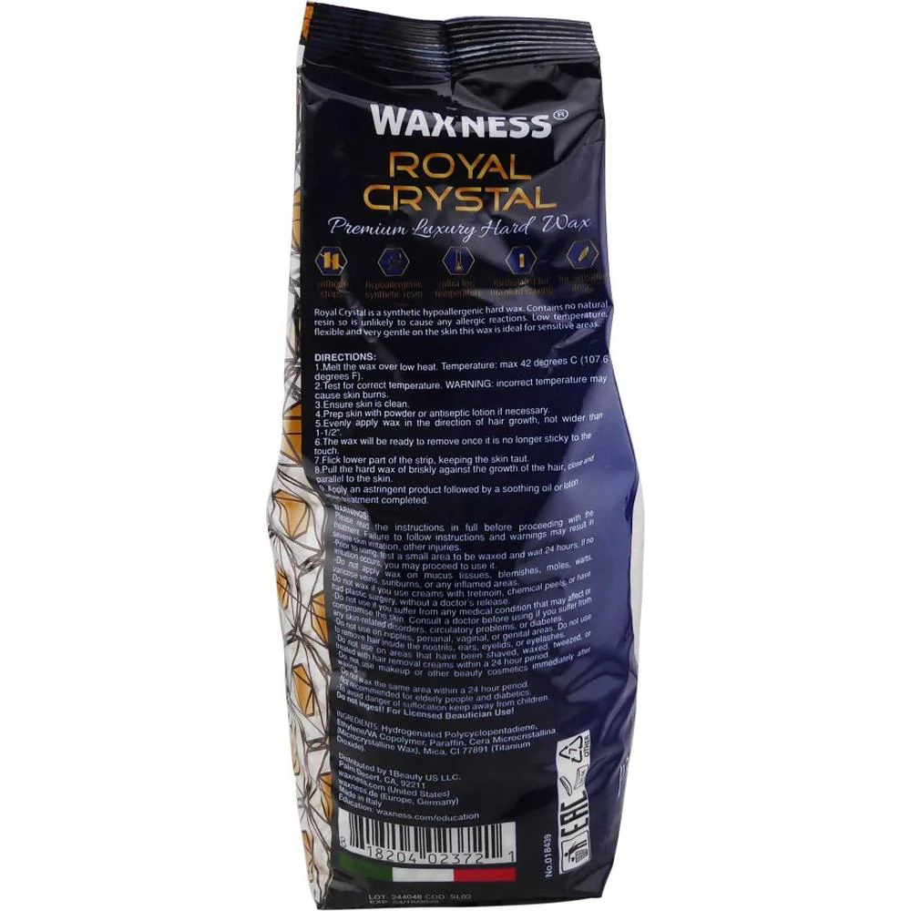 Royal Crystal Premium Luxury Hard Wax Beads - Made in Italy / 8.8 Lbs. (2 Bags - 4.4 lbs. - 70.5 oz. - 2,000 grams Each) by Waxness - Image 4