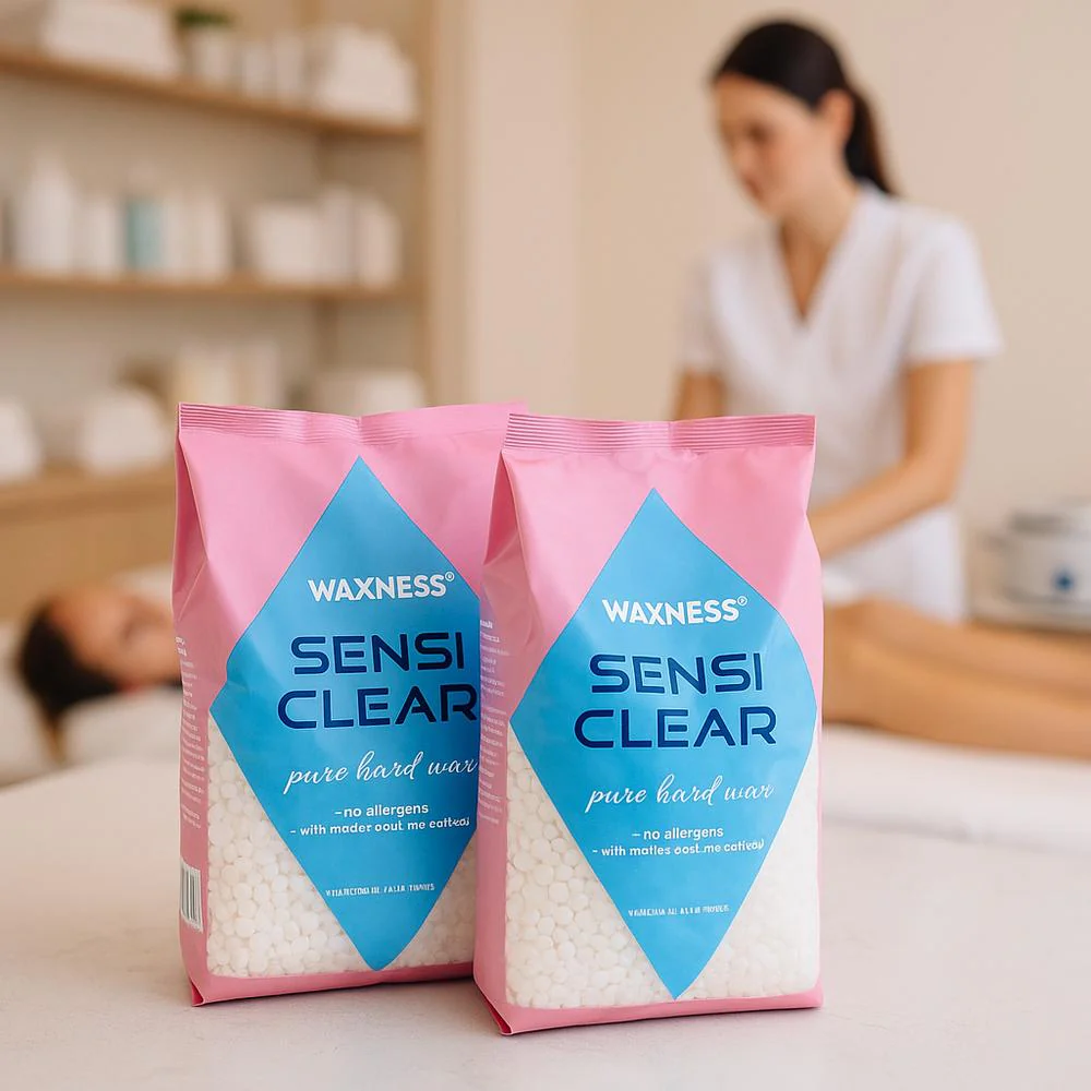 Sensi Clear Rosin Free Hard Wax Beads - Made in Italy / 8.8 Lbs. (2 Bags - 4.4 lbs. - 70.5 oz. - 2,000 grams Each) by Waxness