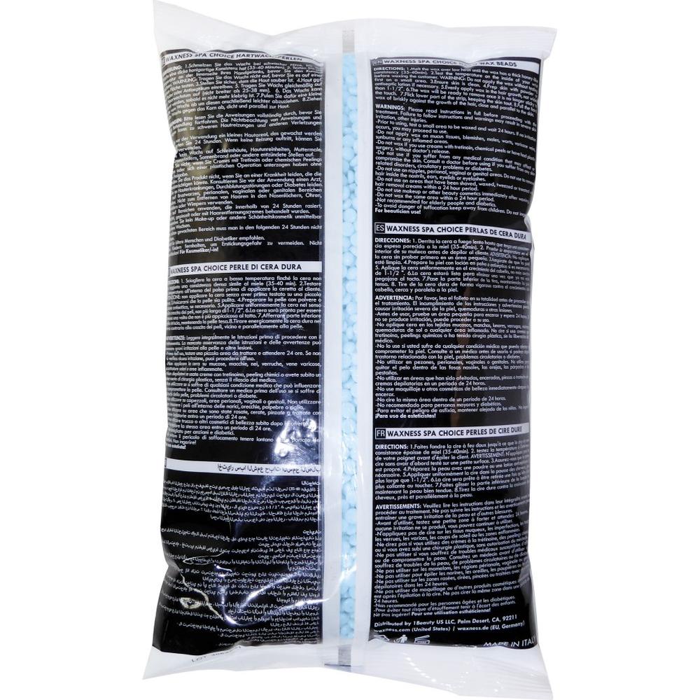 Spa Choice Rosin Free Multidirectional Baby Blue Hard Wax Beads - Made in Italy / 4.4 Lbs. (4 Bags - 1.1 lbs. - 17.6 oz. - 500 grams Each) by Waxness - Image 3