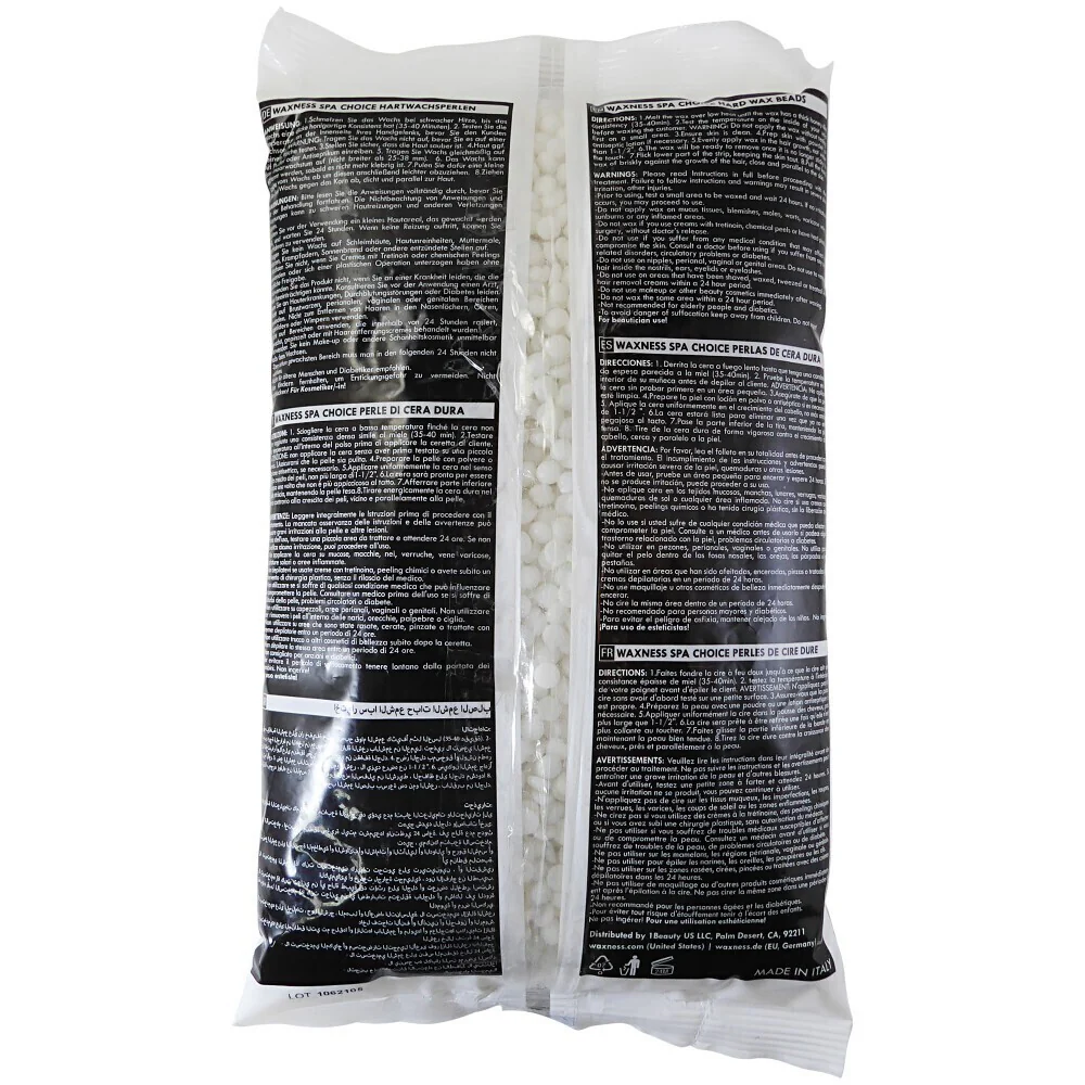 Waxness Spa Choice Rosin Free Multidirectional Hard Wax Coconut - Made in Italy / 2.2 lbs. - 35.27 oz. - 1 kg. Each X 4 Bags = 8.8 Lbs - Image 2