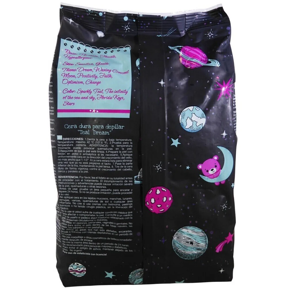 Waxness Teal Dream Rosin Free Sparkly Hard Wax Beads - Made in Italy / Bulk 22 lbs. - 10 kg. - Image 3