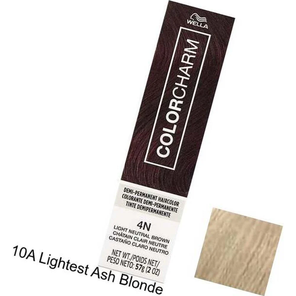 Wella Color Charm Demi-Permanent Haircolor - 10A Lightest Ash Blonde / 2 oz.