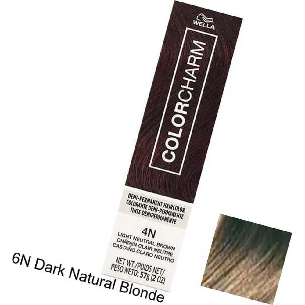 Wella Color Charm Demi-Permanent Haircolor - 6N Dark Natural Blonde / 2 oz.