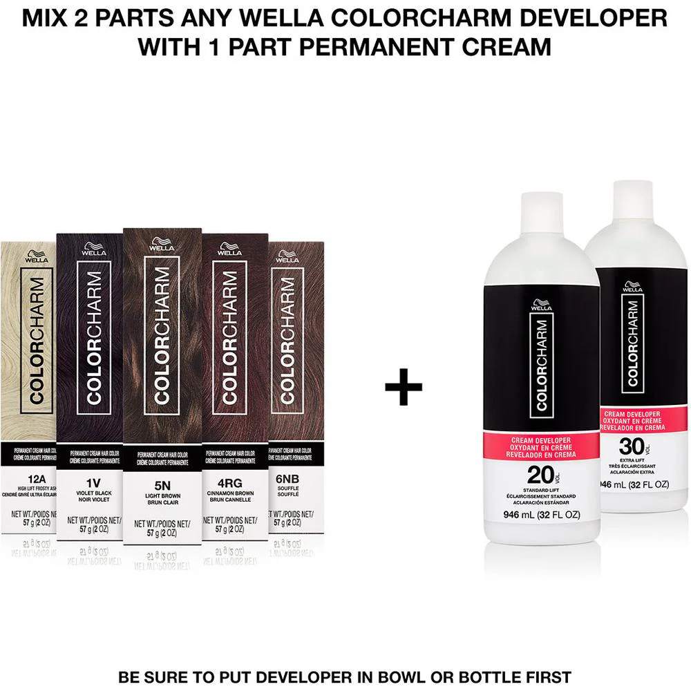 Wella Color Charm Permanent Cream Hair Color - 7NN Intense Medium Blonde / 2 oz. - Image 5