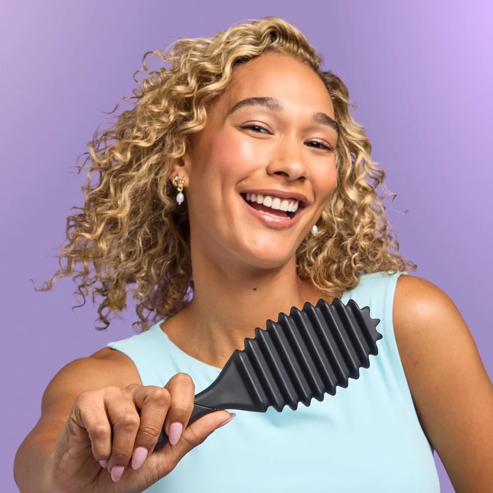 Wet Brush Curl Shaper Detangler Brush - Black - Image 8