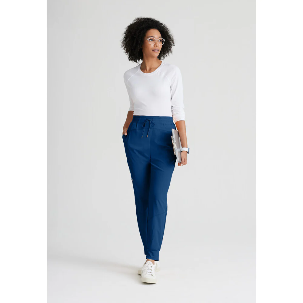 Women's Boost Jogger Scrub Pant - Barco One Collection / Color - Indigo / Fit - Regular / Sizes - XS, S, M, L, XL, 2XL, 3XL by Barco Uniforms - Image 2