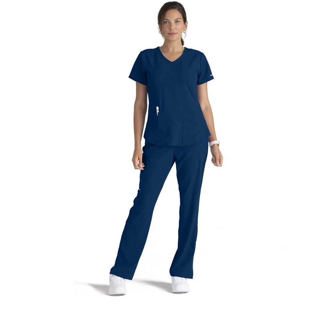 Women's Breeze Scrub Top - Skechers Collection / Color - Navy / Fit - Regular / Sizes - XS, S, M, L, XL, 2XL, 3XL by Barco Uniforms